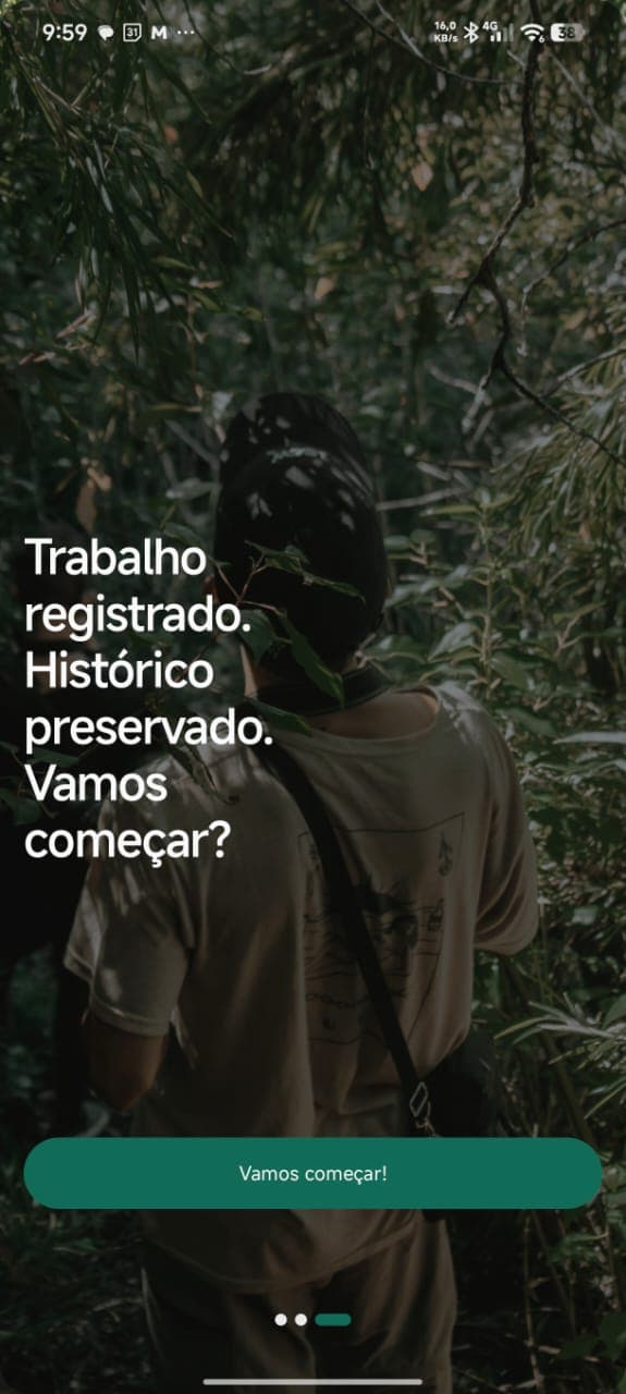 Tela de onboarding do app ROA Digital